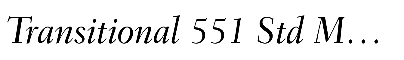 Transitional 551 Std Medium Italic